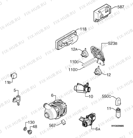 Взрыв-схема посудомоечной машины Zanussi ZDS101 - Схема узла Electrical equipment 268